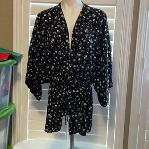 Floral Black Women's Jacket